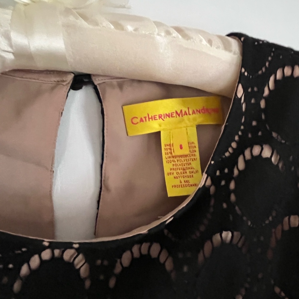 Catherine Malandrino Black Circle Pattern Mini Dr… - image 4